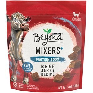 Purina Beyond Mixers+ Protein Boost Beef Jerky Recipe Dry Dog Food Topper