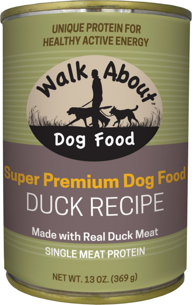 Walk About Grain Free Duck Recipe Canned Dog Food - 13 oz, case of 12