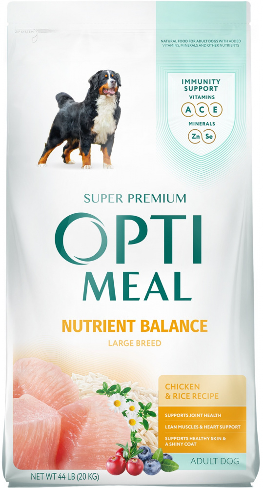 Optimeal Nutrient Balance Chicken & Rice Recipe Large Breed Dry Dog Food