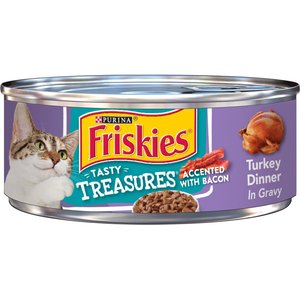 Friskies Tasty Treasures Turkey Dinner in Gravy Canned Cat Food